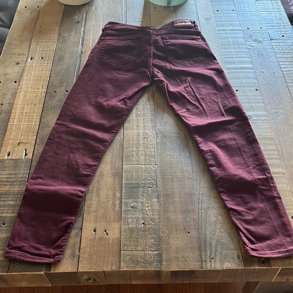 Sézane - excellent condition ankle length burgundy jeans size 27 but fit like 25 - Picture 9 of 15